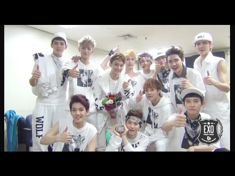 EXO 엑소_Backstage clip after First Winning of KBS Music Bank 2013.06.14
