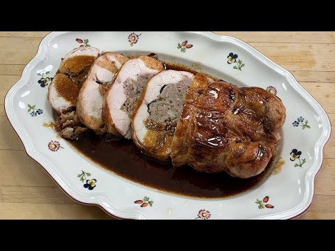 How to Make Chicken Ballotine Stuffed with Sausage | Jacques Pepin