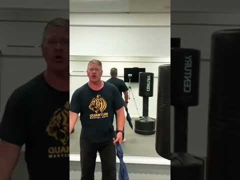 Self defense with the umbrella using the “how you doin’?” Self defense strike #shorts