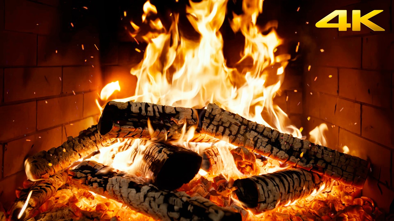 🔥 The Most Tranquil Fireplace (NO MUSIC) with Slow-Burning Logs and Peaceful Crackles for Silence