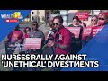 Nurses rally over St. Agnes unethical investments