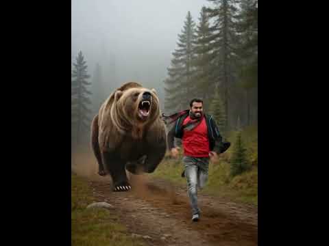 ভাল্লুক টা দৌড়াচ্ছে #ai #shortvideo