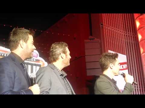 Blake Shelton Adam Levine Carson Daly clowing around for the holidays