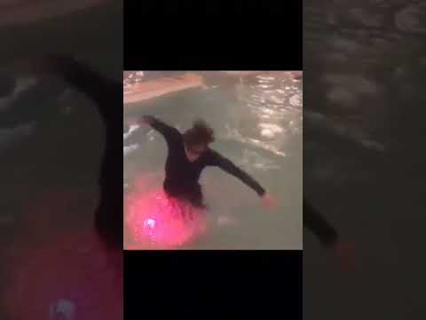 Jin and Jimin Having fun at pool