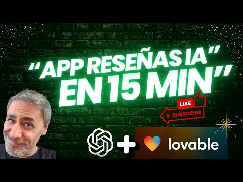 “¡CREA tu App de RESEÑAS con IA en SOLO 10 MINUTOS! Lovable + ChatGPT