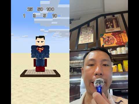 How Many Layers Of Bedrock Can Stop Superman?#minecraft #animation #superman #shorts