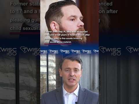 screenshot of youtube video titled Former state Rep. RJ May gets 17.5 years after child abuse material plea | TWISC 60