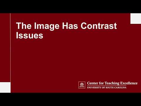The Image Has Contrast Issues.
