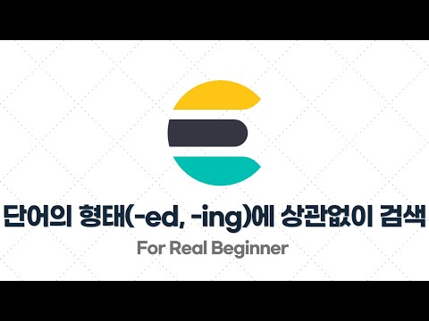 Elasticsearch 입문·실전 - 3.11. [실습] 단어의 형태(-ed, -ing, -s 등)에 상관없이 검색하는 방법 (stemmer)