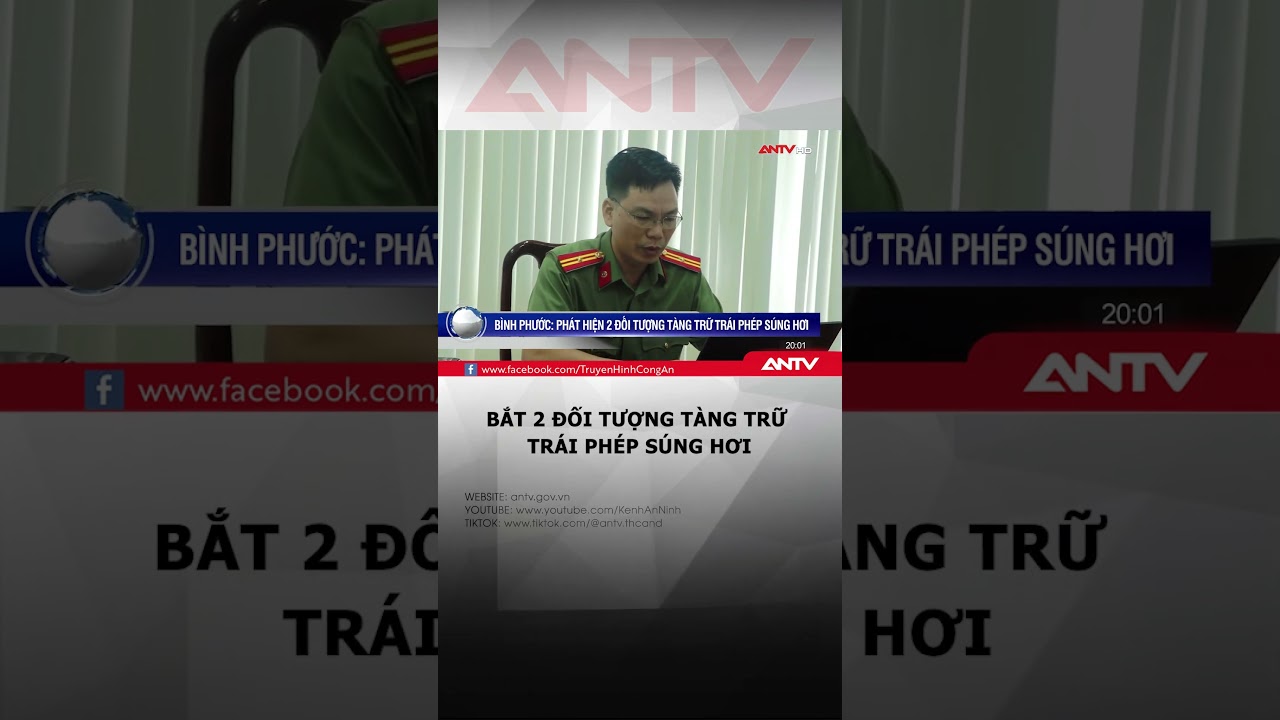 Bình Phước: Phát hiện 2 đối tượng tàng trữ trái phép súng hơi #shorts #antv #vinhlong #binhphuoc