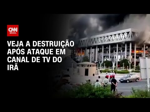 ​CNN mostra destruição após ataque em canal de TV do Irã | CNN NOVO DIA