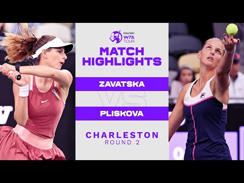 Katarina Zavatska vs. Karolina Pliskova | 2022 Charleston Round 2 | WTA Match Highlights