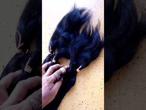 Rambut panjang warna hitam untuk bahan mengerjakan pesanan hairtop hairklip siB0S Pangeran Naga