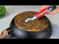 Here's How to Polish and Restore an old and Burnt Pan - Fastest and Easiest Way!