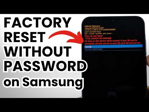 How to Factory Reset Samsung Phone without Password - Reset When Locked - 2026 Update