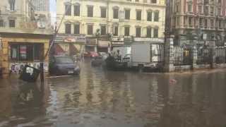 احداث غرق محافظه الاسكندرية صباح اليوم- المنشية(1) 25-10-2015 -