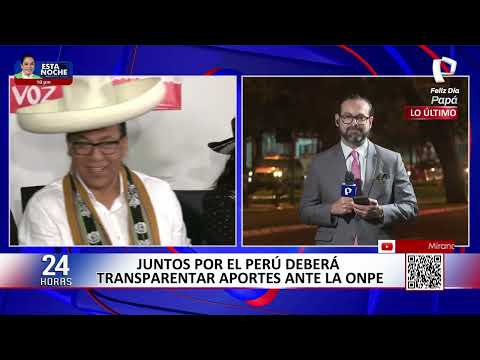 Juntos por el Perú deberá transparentar aportes a la ONPE