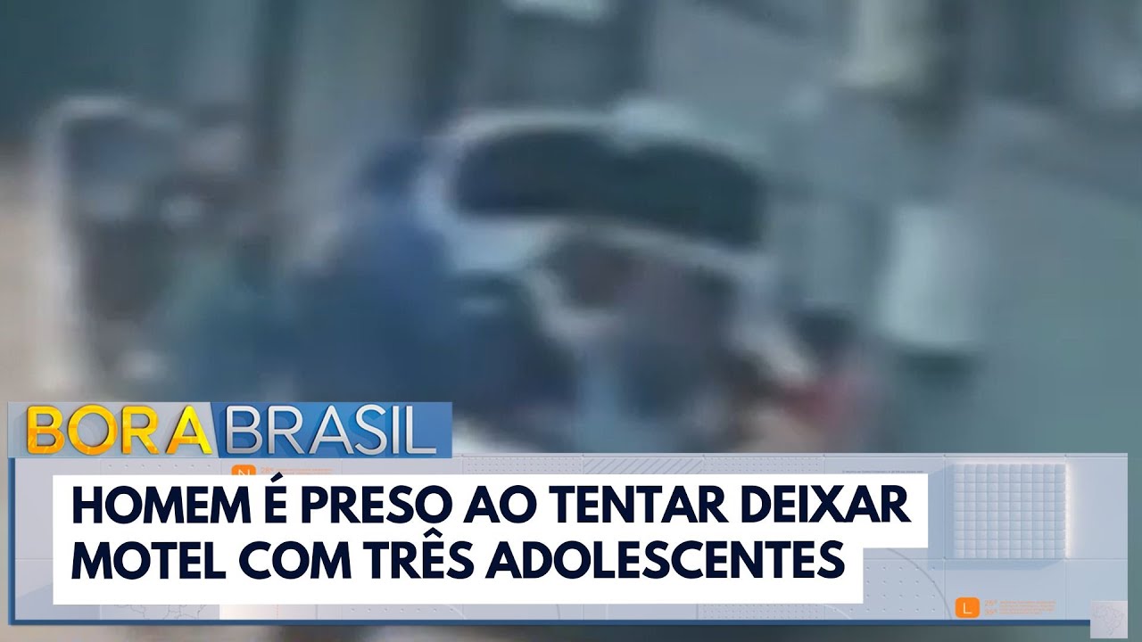 Homem é preso ao tentar deixar motel com três adolescentes