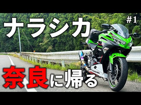 ナラシカ、奈良を走る！棚田の絶景から始まる奈良ツーリングが遂に始動！【Ninja400／モトブログ】