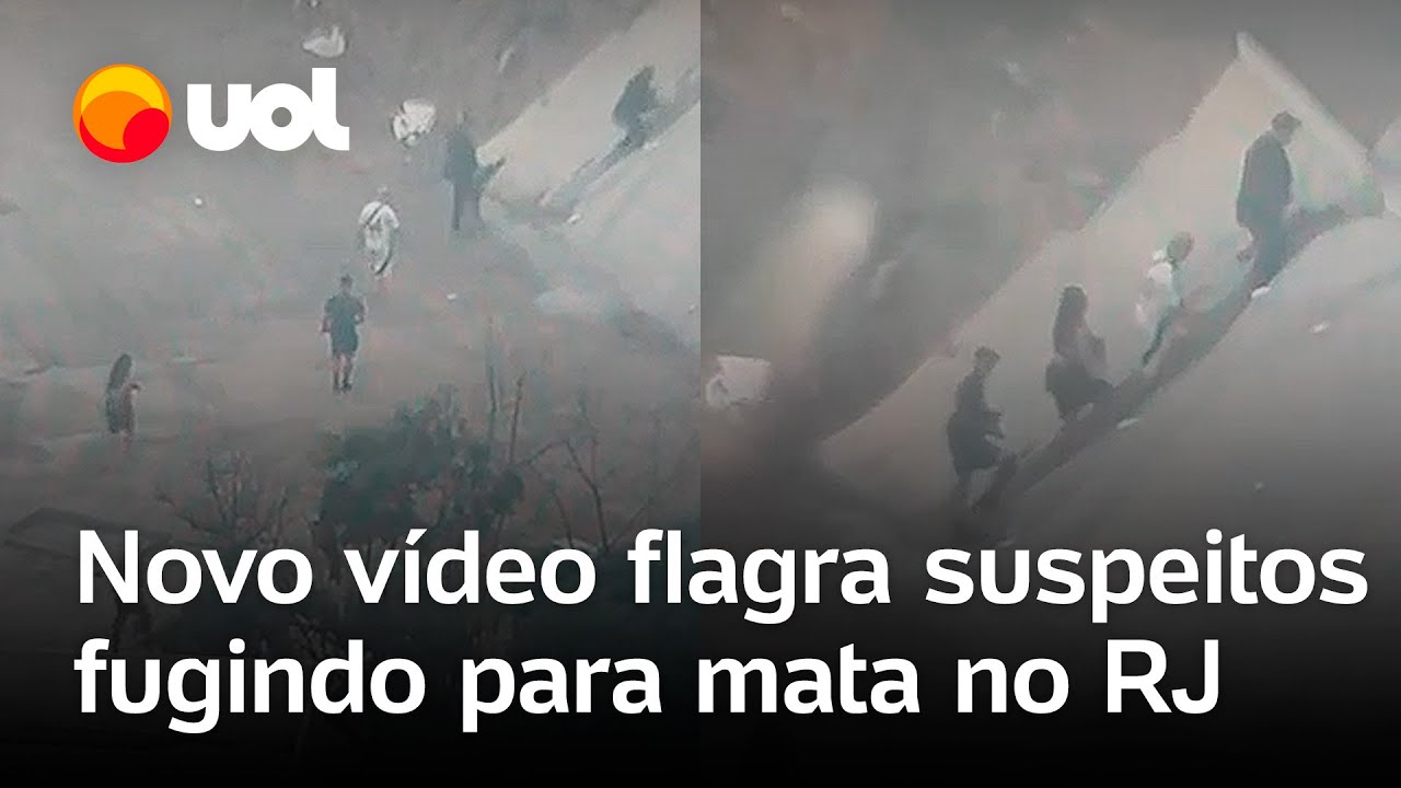 Operação no Rio de Janeiro Vídeo de drone flagra suspeitos armados fugindo para mata no RJ  TV Online Operação no Rio de Janeiro Vídeo de drone flagra suspeitos armados fugindo para mata no RJ