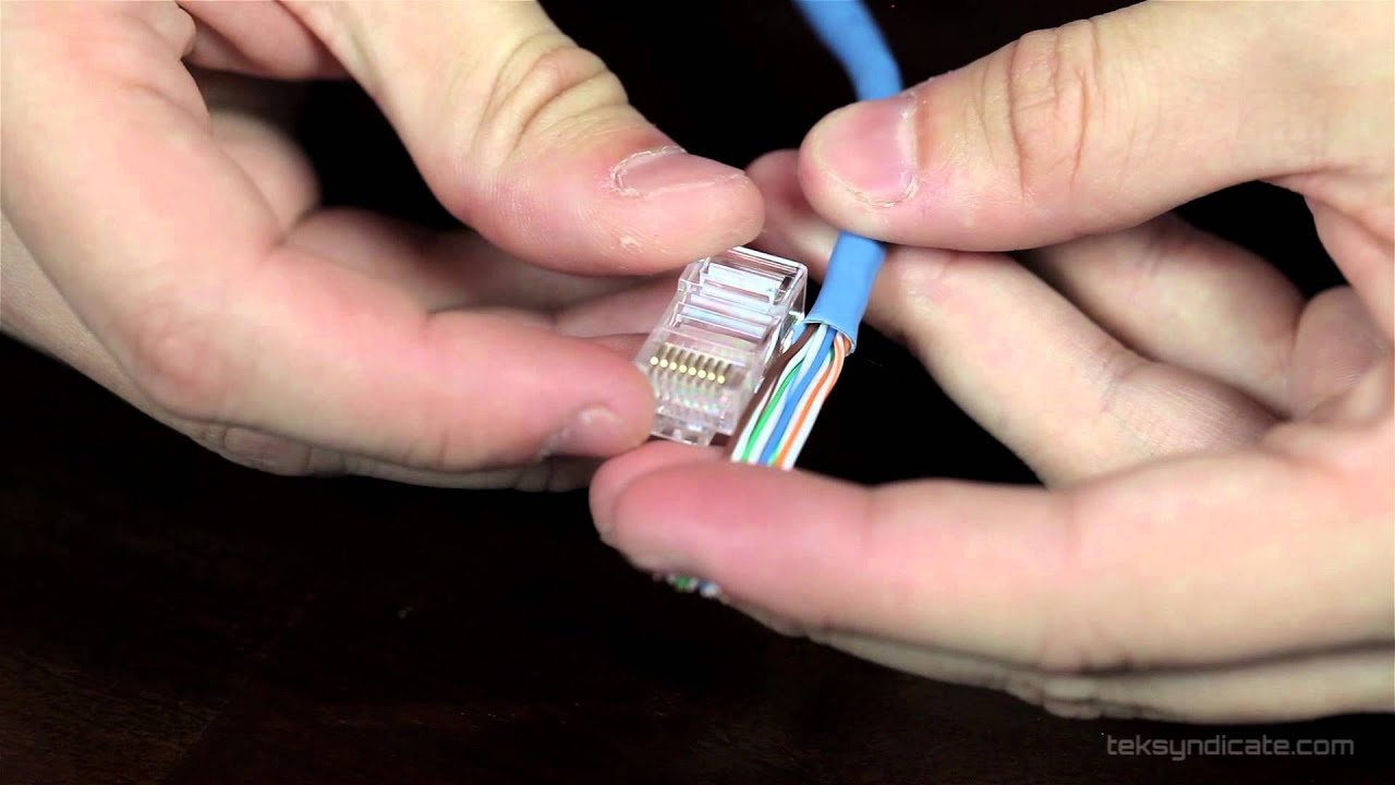 How To Make RJ45 Network Patch Cables - Cat 5E and Cat 6 ... 4 pin flat wiring diagram 