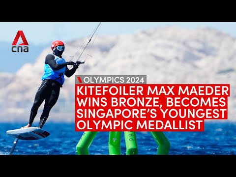 #Paris2024: Kitefoiler Max Maeder wins bronze, becomes Singapore's youngest Olympic medallist