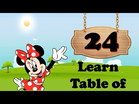 Table of 24 | Learn Multiplication Table of Twenty four | Tables for kids |