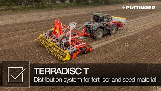 Distribution system on TERRADISC T compact disc harrows