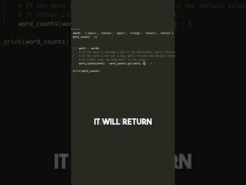 The  Get function in Python and how it works