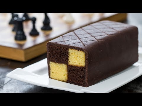 Chocolate Almond Battenberg Cake - 4k video