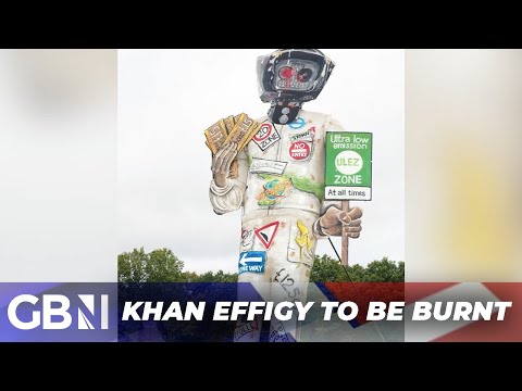 Kent town builds 11-metre tall effigy of Sadiq Khan with a ULEZ camera for a head for Bonfire Night