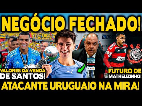 NEGÓCIO FECHADO! ATACANTE URUGUAIO CONSULTADO! VALORES DA VENDA DE SANTOS! FUTURO DE MATHEUZINHO!