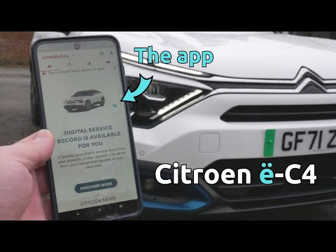 A look at the MY CITROEN phone app using a 2021 Citroen e-C4 EV