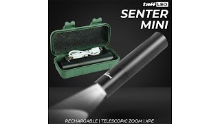 Pratinjau video produk TaffLED Senter LED Mini Rechargable Telescopic Zoom XPE - 3187
