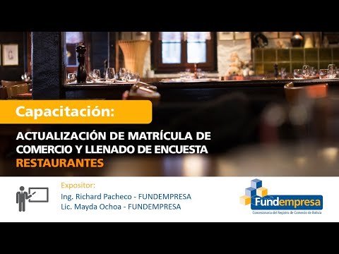 Actualización de Matrícula de Comercio - INMOBILIARIAS Y EXPENDIO DE COMIDAS