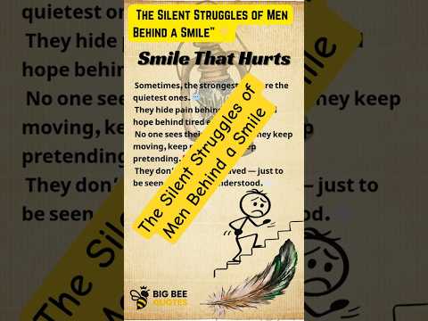 The Silent Struggles of Men Behind a Smile 😔#MensMentalHealth #EmotionalAwareness #silentpain #usa