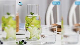 Pratinjau video produk One Two Cups Set Teko Gelas Kaca Kopi Teh 1 Pitcher 1 Cup Minimalist Big 500ml - 0007G-C