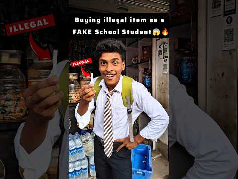 Buying illegal items as a FAKE School Student 😱🔥 #viralshorts #challenge #ytshorts #shorts #funny