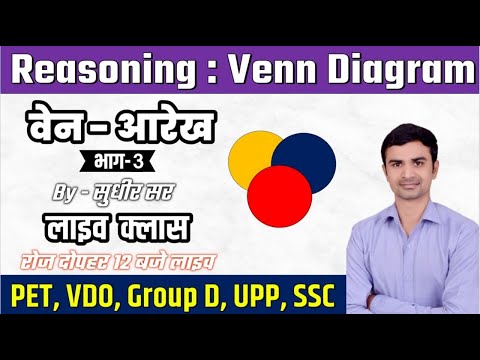 Reasoning VENN DIAGRAM | वेन आरेख 03| Venn Diagram Questions |  VDO | Group D Sudhir Sir | Study91