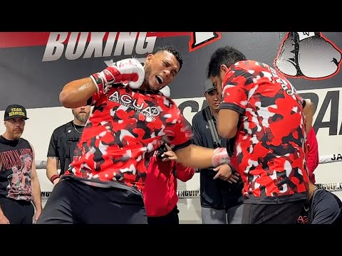 David Benavidez shows SCARY POWER & SPEED ahead of David Morrell fight!