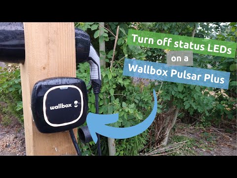 Turning off the status LED lights on a Wallbox Pulsar Plus EV charger