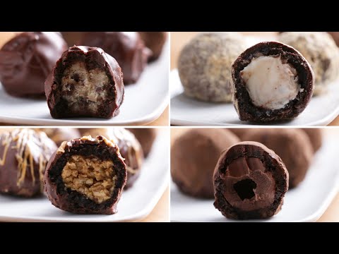 Stuffed Brownie Truffles 4 Ways