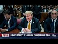 Jury deliberates charges against former President Trump in hush money case  - 02:24 min - News - Video