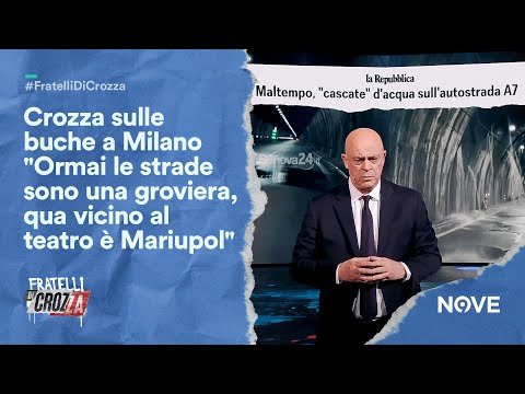 Crozza sulle buche a Milano "Ormai le strade sono una groviera, qua vicino al teatro è Mariupol"