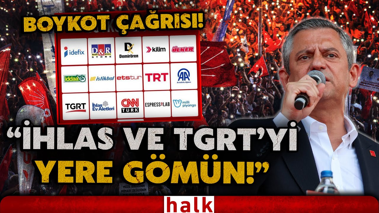 CHP lideri Özgür Özel, boykot çağrısını yineledi! TGRT'yi yerden yere vurdu: PARA AYNI YERE AKIYOR!