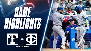 Rangers vs. Twins Game Highlights (6/12/25) | MLB Highlights
