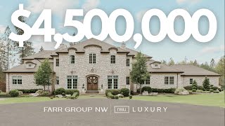 Tour a $4,500,000 Spokane, Washington French Country Estate w/ Guest House & Luxury Resort Backyard