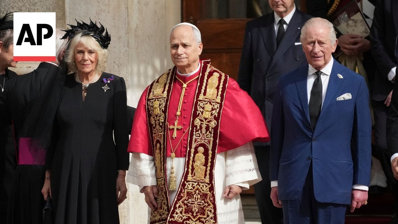 King Charles and Pope Leo XIV pray together in historic step for two churches