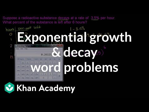 Word Problem Solving - Exponential Growth and Decay ( Video ) | Algebra ...