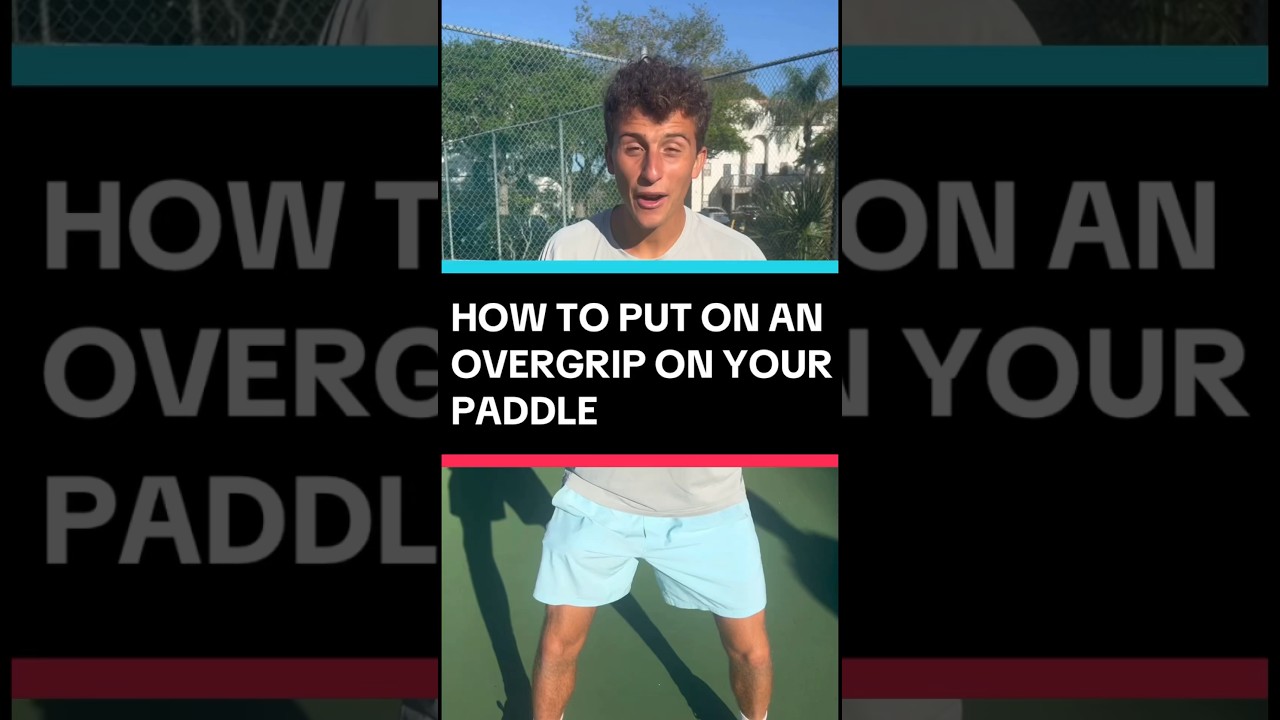 How to put an overgrip on your paddle in 60 seconds #pickleball #pickleballtips #shorts